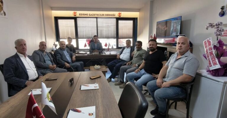SÜT ÜRETİCİLERİ BİRLİĞİ’NDEN EDİRNE GAZETECİLER DERNEĞİ’NE ZİYARET