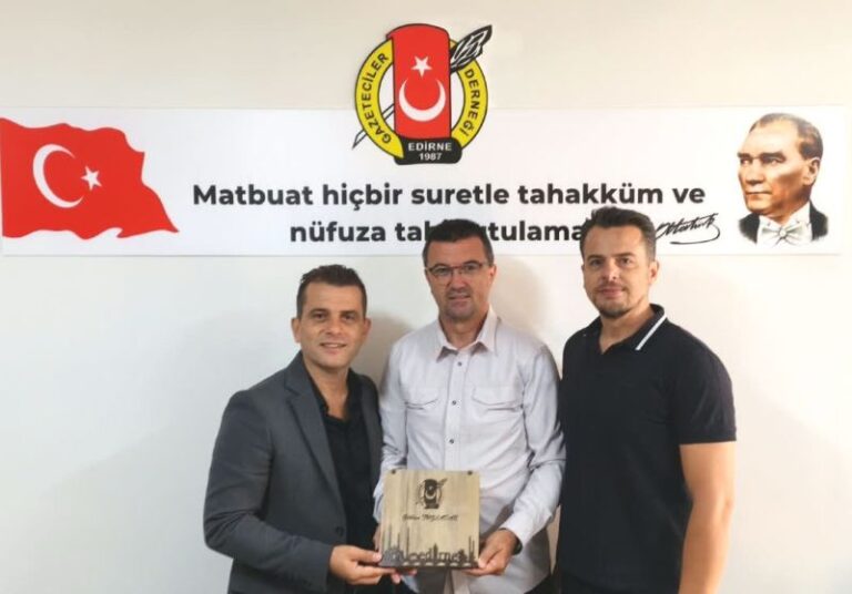 BİLGİN KARDEŞLERDEN EDİRNE GAZETECİLER DERNEĞİ’NE ZİYARET
