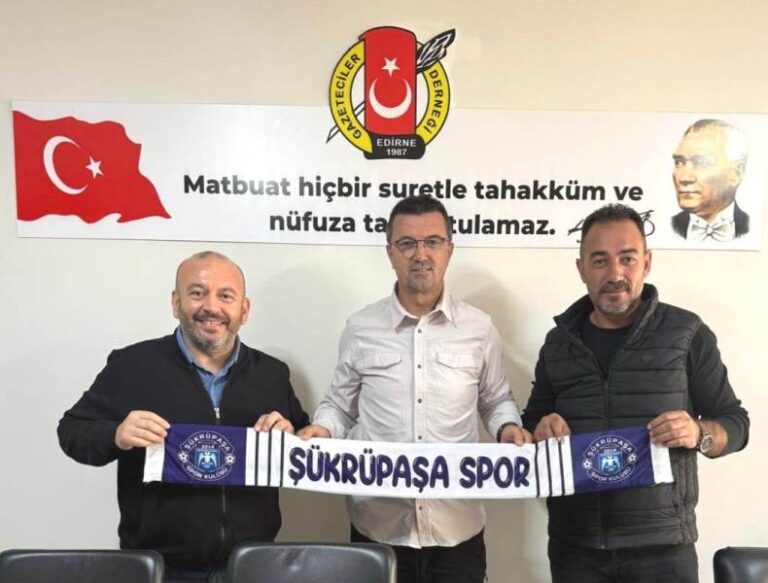 ŞÜKRÜPAŞA SPOR’DAN EDİRNE GAZETECİLER DERNEĞİ’NE ZİYARET